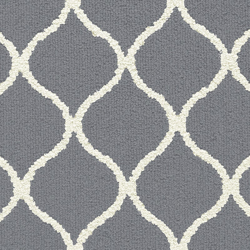 Maples Rugs Rebecca Contemporary Runner Rug Non Slip Hallway Entry Carpet [Made in USA], 1'9" x 5', Grey/White - Image 4